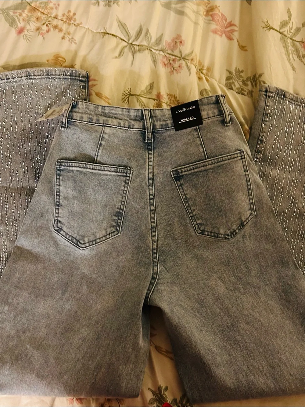 La girl embellished jeans straight leg sz 5
